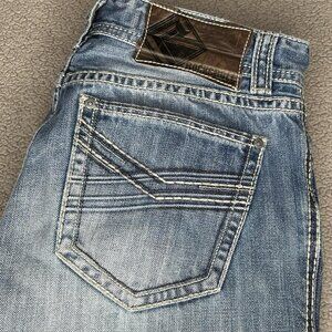 Rock & Roll Cowboy Double Barrel Jeans Mens 30x33 Blue Relaxed Straight Denim